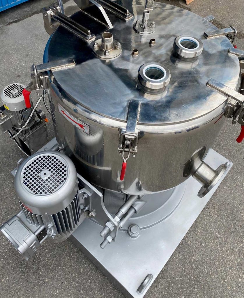 Fabricacion centrifugas RTA 60 1 838x1024 - CENTRIFUGA PLANTA PILOTO RTA-60 EN ACERO INOXIDABLE 1.4404 (316L)